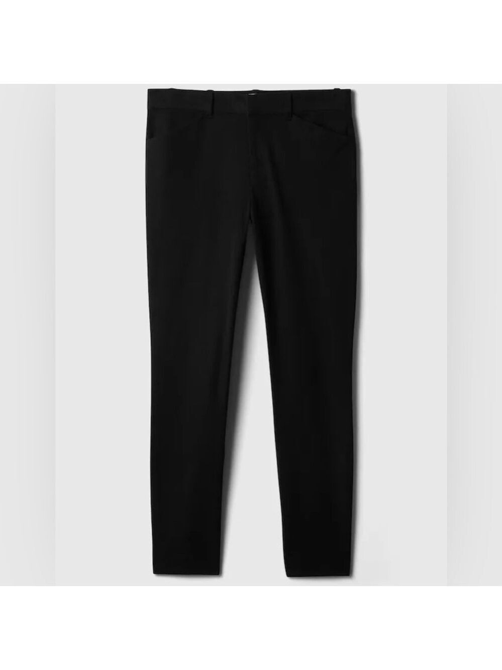 Gap Signature Skinny Ankle Mid Rise Black Trouser Pants in Bi-Stretch Weave - Picture 8 of 15